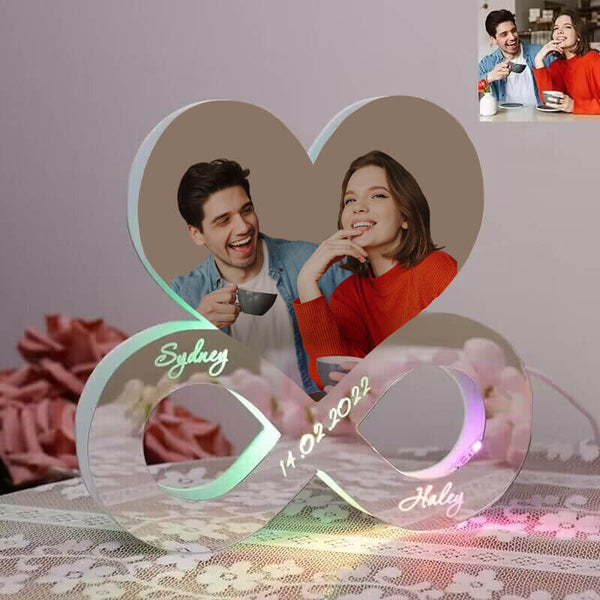 Personalized Infinity Photo 3D Mirror Logo