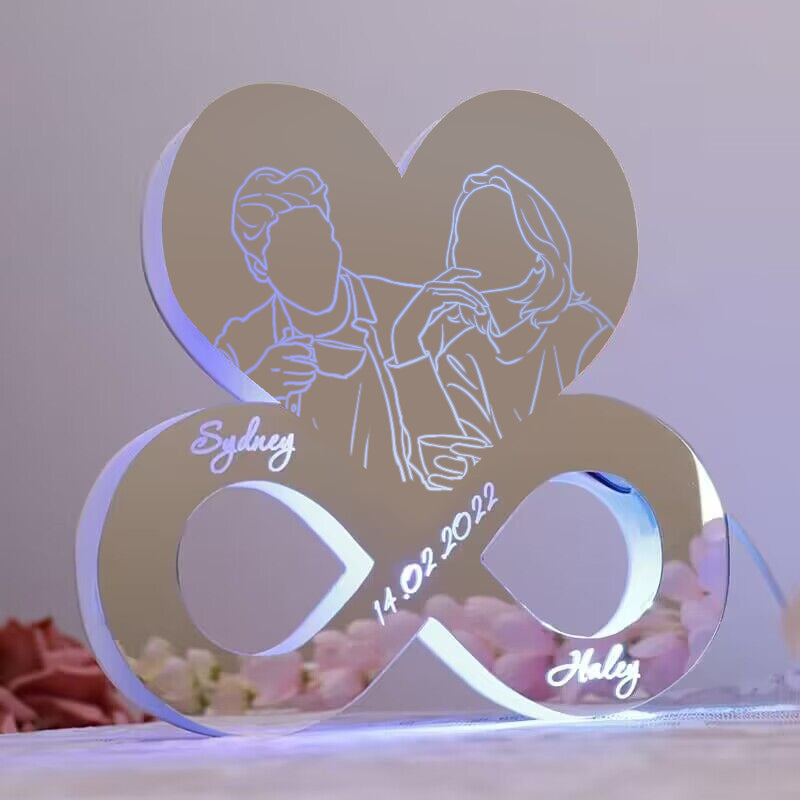 Personalized Infinity Photo 3D Mirror Logo