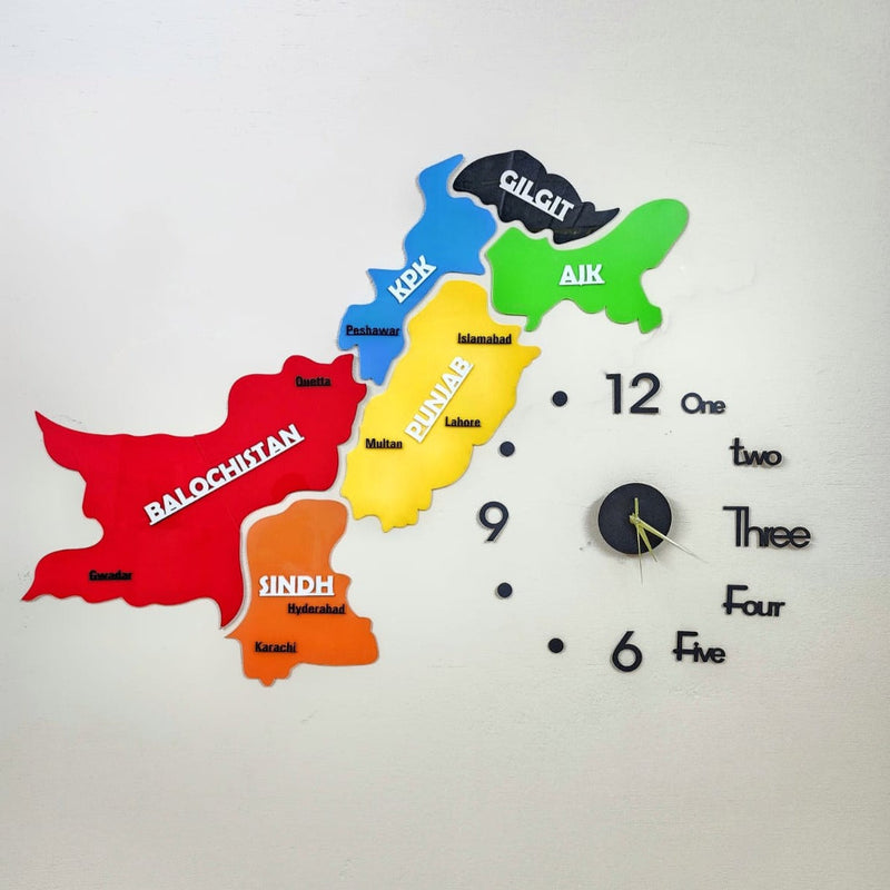 Colorful Pakistan Map