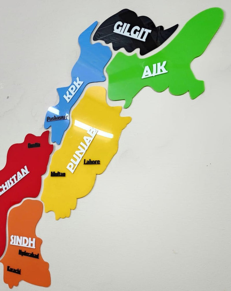 Colorful Pakistan Map