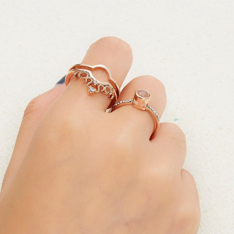 100 Language Crown Ring Two-in-one