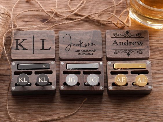 Cufflinks and tie pin